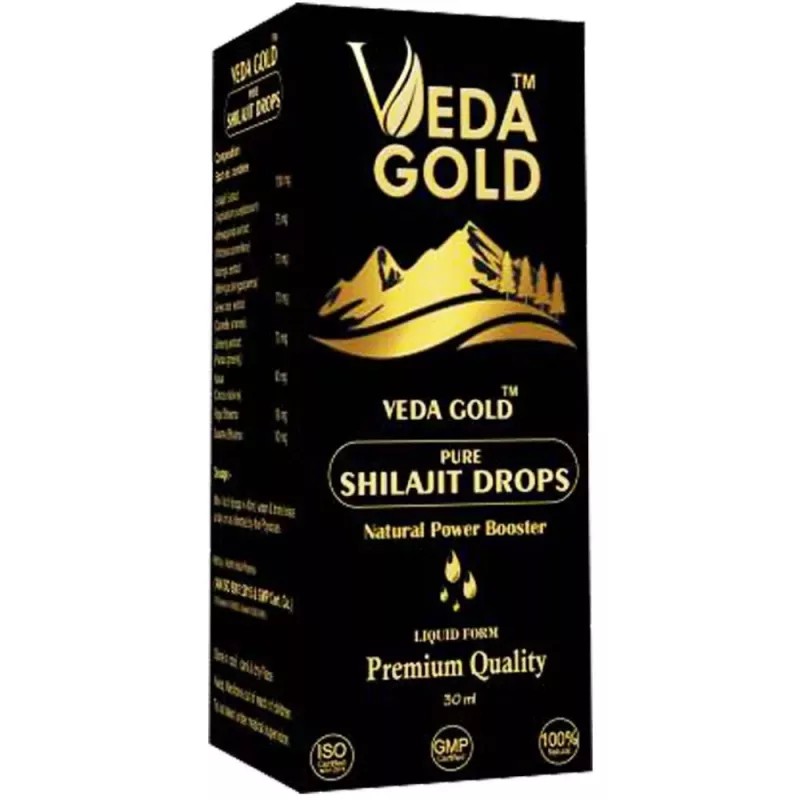 Veda Gold Pure Shilajit Drops (Liquid Form) (30ml)