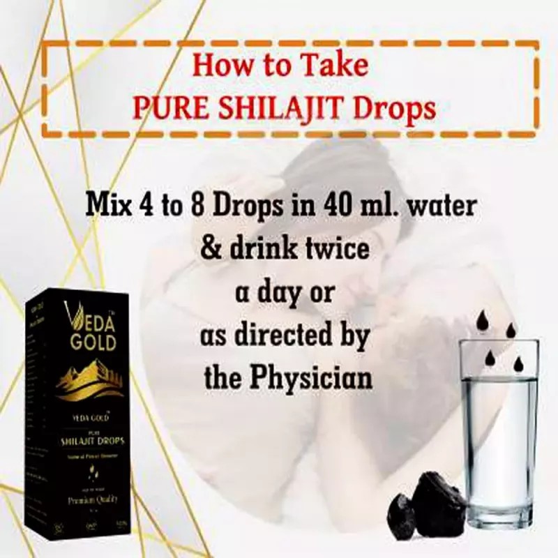 Veda Gold Pure Shilajit Drops (Liquid Form) (30ml)