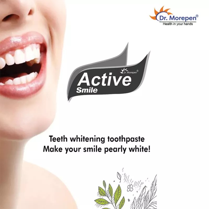 Dr Morepen Active Smile Charcoal Toothpaste (100g, Pack of 3)