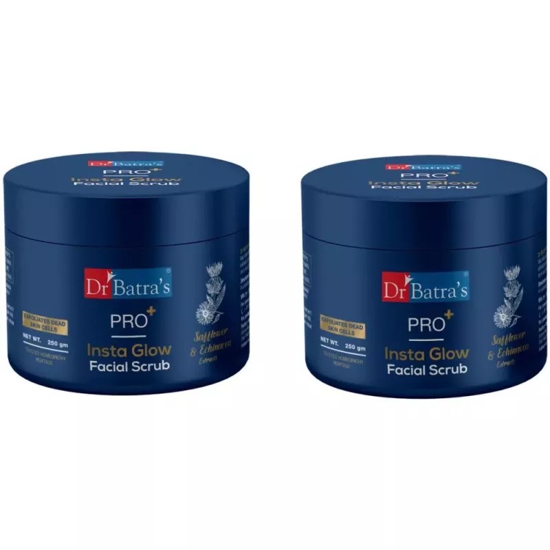 Dr Batras Pro+ Insta Glow Facial Scrub (250g, Pack of 2)
