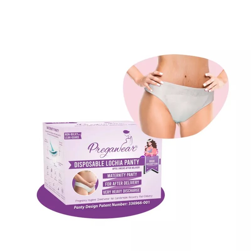 Prowee Disposable Post Lochia Absorbent Pregawear Panty For Women (5 Pcs) (XL)