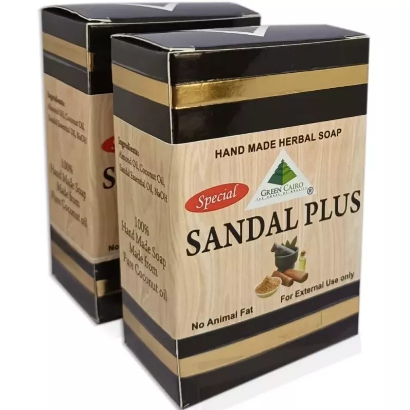 Green Cairo Sandal Plus Soap (100g, Pack of 2)