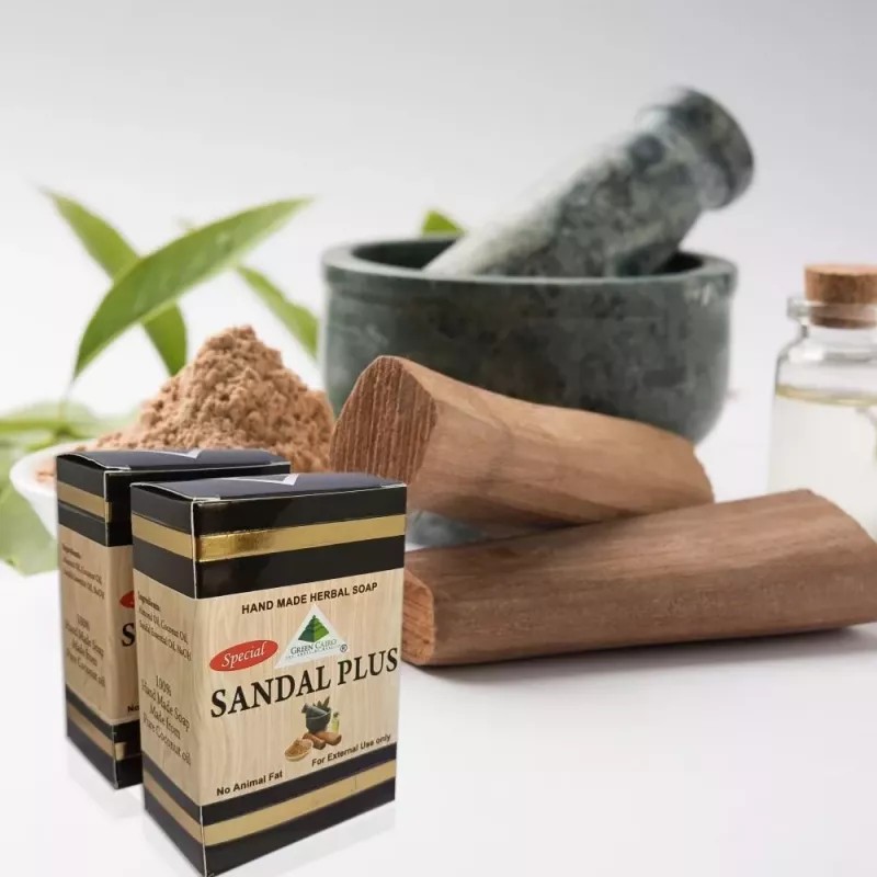 Green Cairo Sandal Plus Soap (100g, Pack of 2)