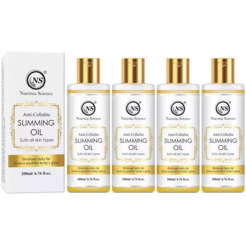 Nuerma Science Anti Cellulite Slimming Oil (200ml, Pack of 4)