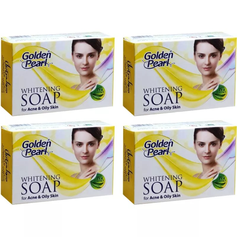 Golden Pearl Whitening Soap For Acne And Oily Skin (100g, Pack of 4)