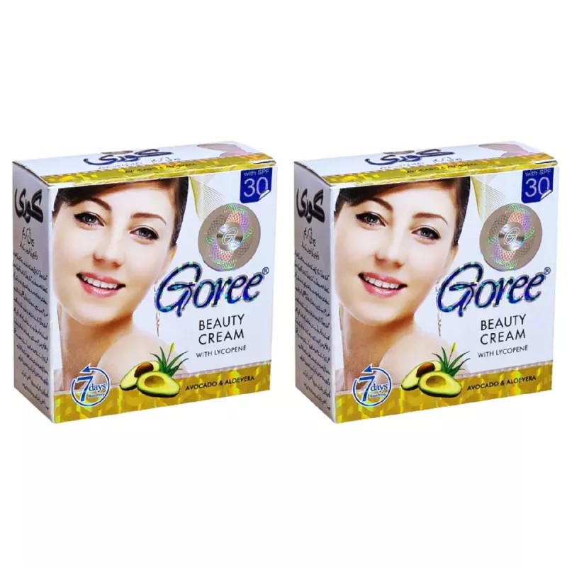 Goree Beauty Cream With Avocado And Aloevera (28g, Pack of 2)