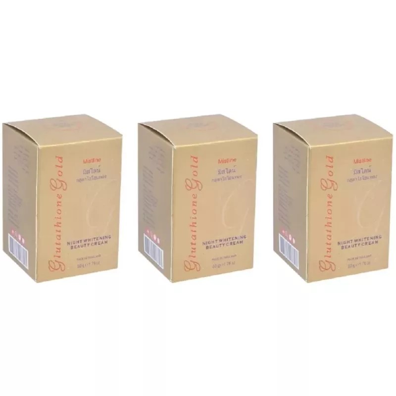 Mistline Glutathione Gold Night Whitening Beauty Cream (50g, Pack of 3)
