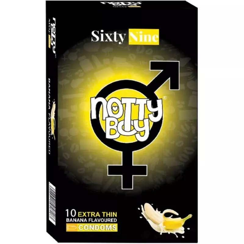 NottyBoy Sixtynine Extra Thin Banana Flavour Condoms (10pcs)