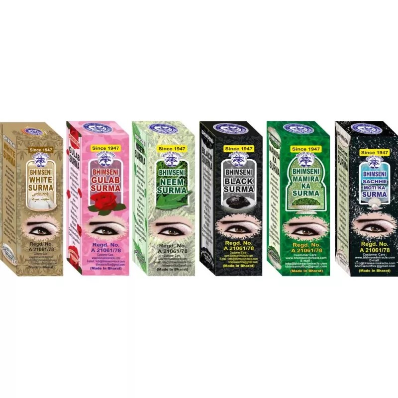 Bhimseni Bhimseni Surma 6 In 1 Combo (Each 1.5g) (1Pack)