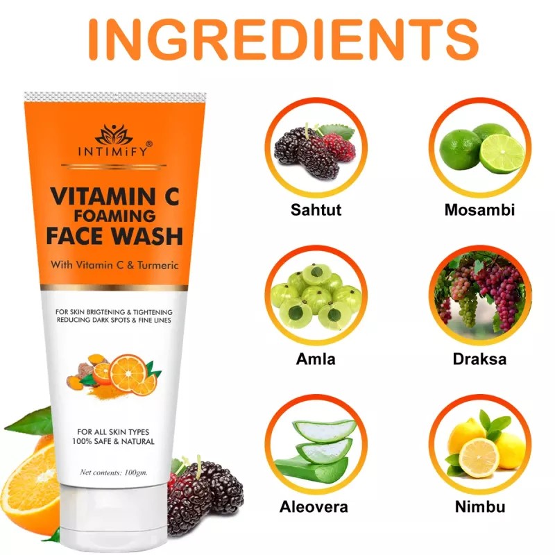 Intimify Vitamin C Foaming Face Wash (100g)