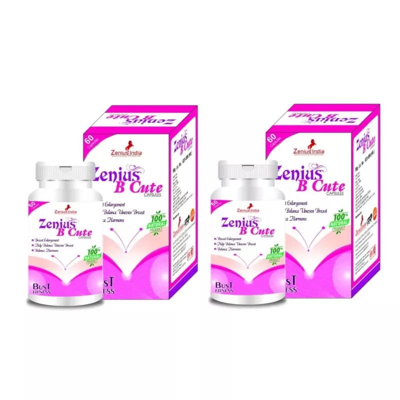 Zenius India B Cute Capsule For Breast Reduction (60cap, Pack of 2)