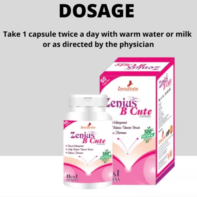 Zenius India B Cute Capsule For Breast Reduction (60cap, Pack of 2)