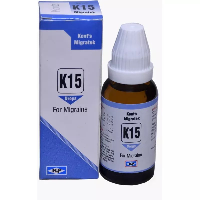 Kent Pharmaceuticals K15 For Migraine (30ml)