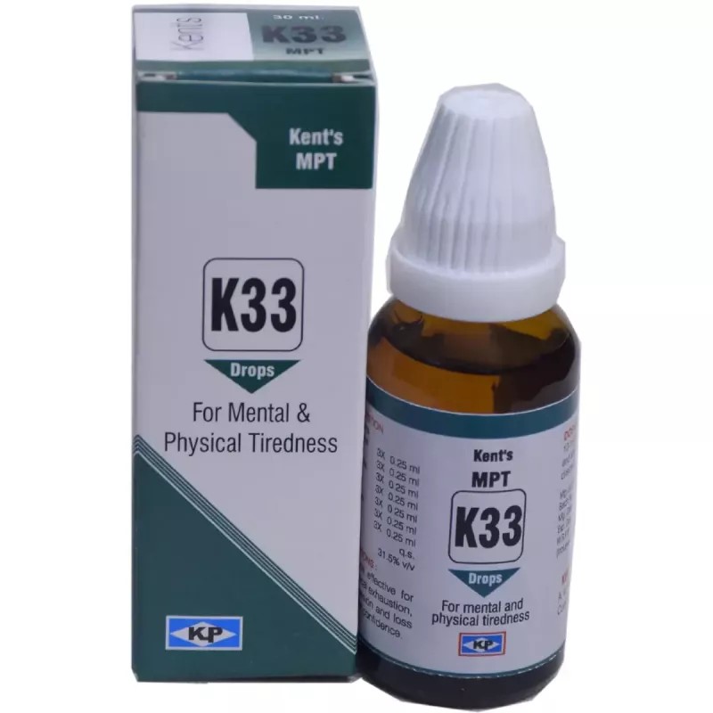 Kent Pharmaceuticals K33 For Mental & Physical Tiredness (30ml)