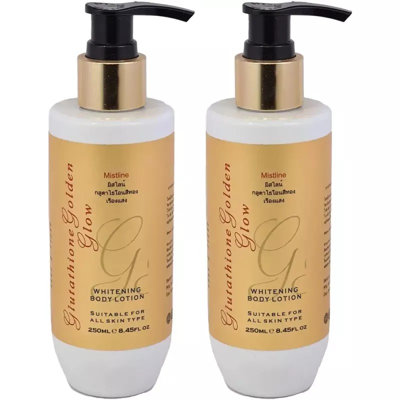 Mistline Glutathione Golden Glow Body Lotion (250ml, Pack of 2)