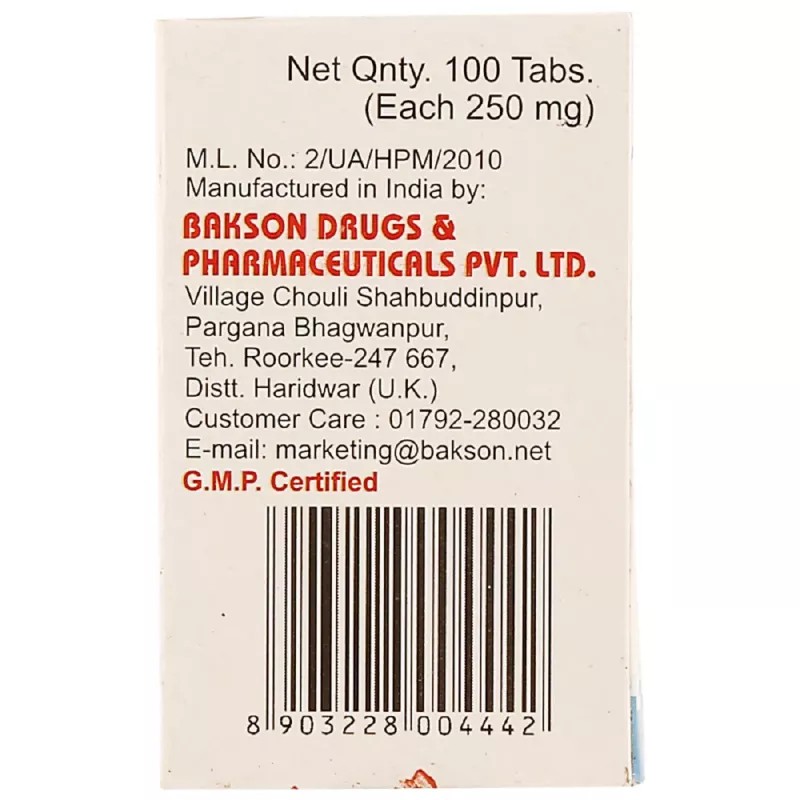 Bakson Cuprum Oxydatum Nigrum 3X (100tab)