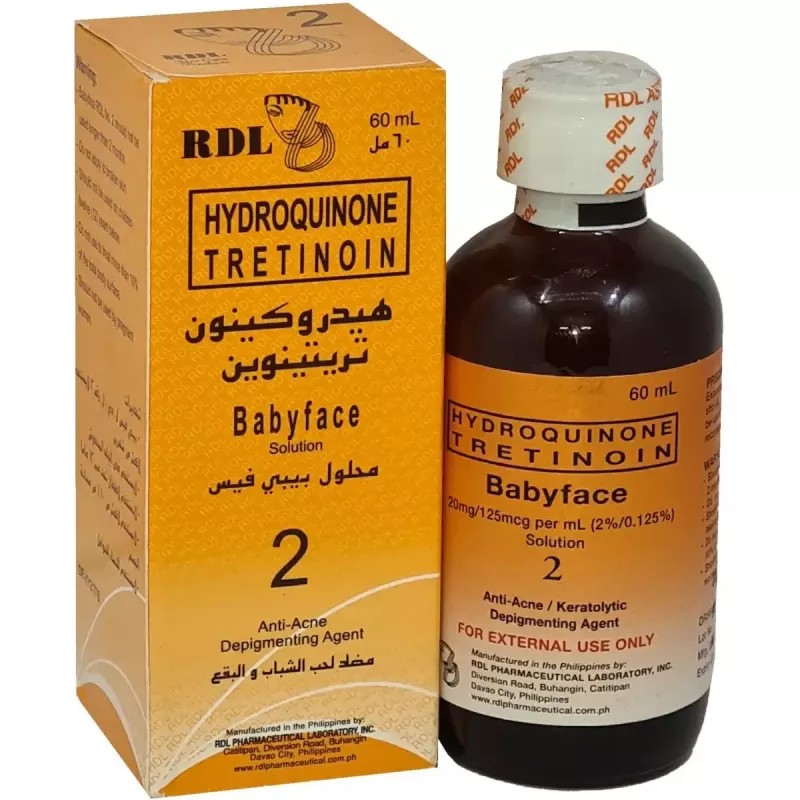 RDL Hydroquinone Tretinoin Babyface Solution 2 (60ml, Pack of 2)
