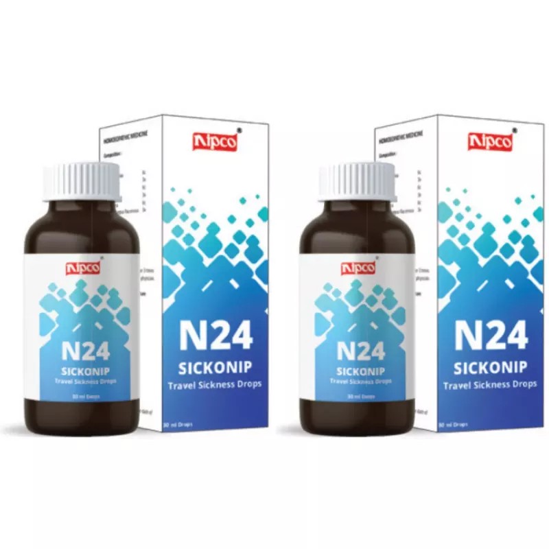 Nipco N24 Sickonip Travel Sickness Drops (30ml, Pack of 2)