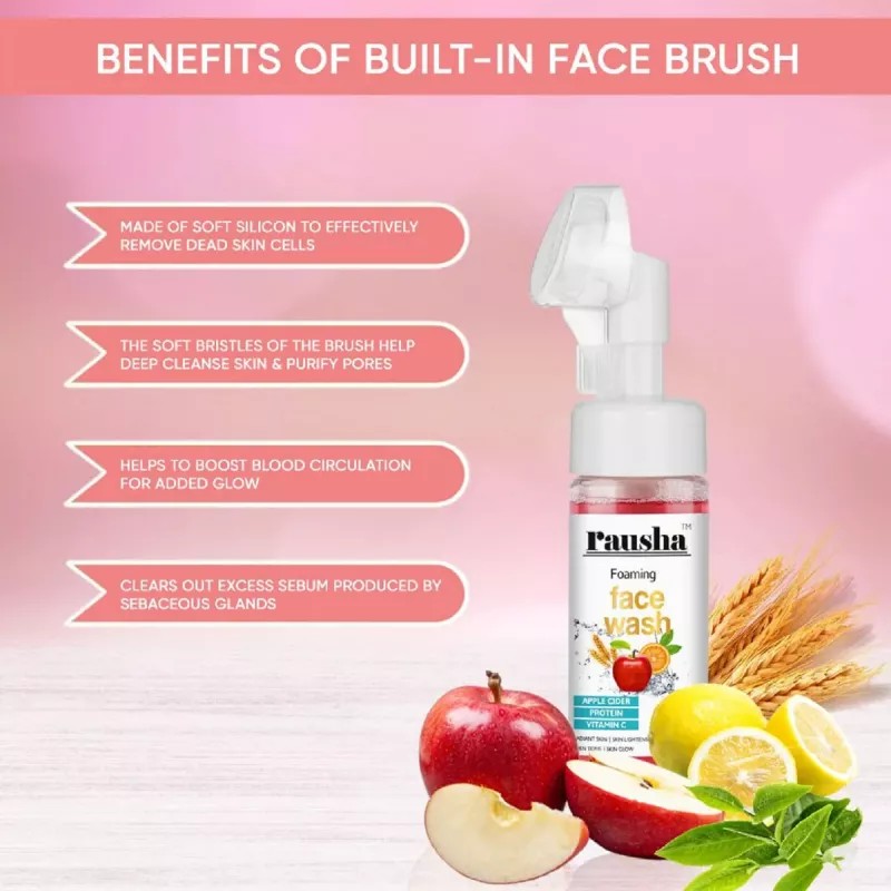 Rausha Foaming Apple Cider Face Wash (150ml)
