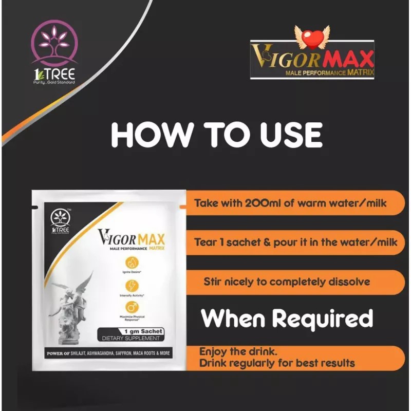 1 Tree Vigor Max Performancers Matrix (8Sachet, Pack of 2)
