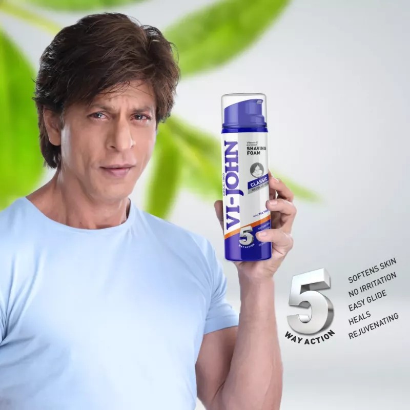 VI-John Classic Regular Skin Shaving Foam 5 Way Action (200ml)