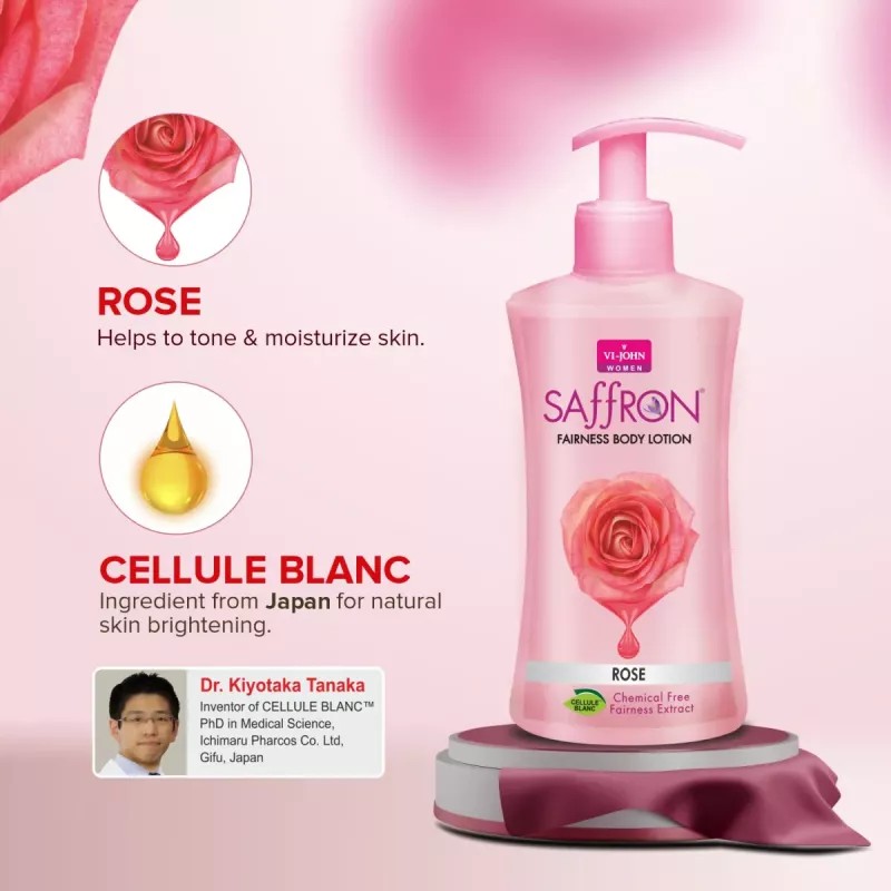 VI-John Saffron Rose Fairness Body Lotion (250ml)