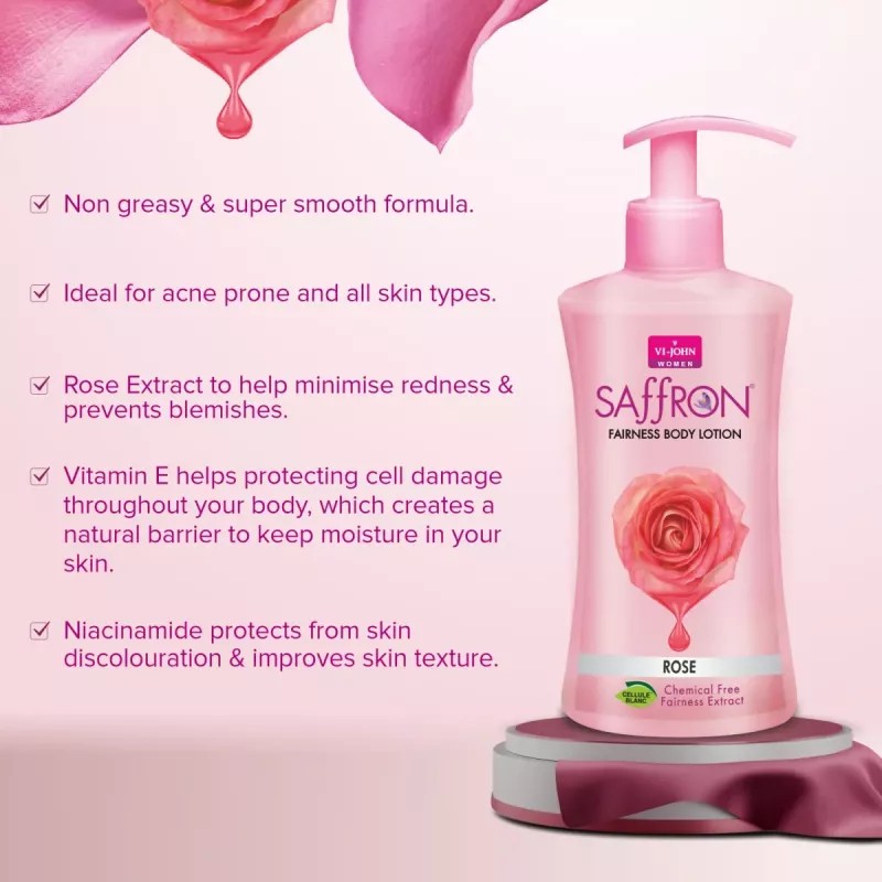 VI-John Saffron Rose Fairness Body Lotion (250ml)