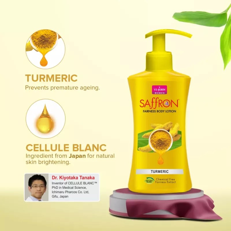 VI-John Saffron Turmeric Fairness Body Lotion (250ml)