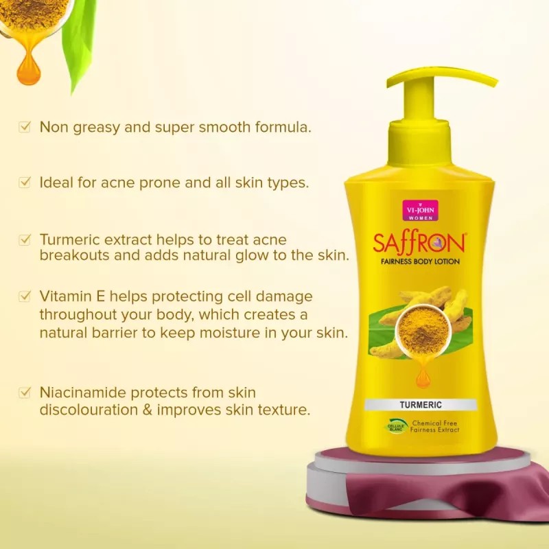 VI-John Saffron Turmeric Fairness Body Lotion (250ml)
