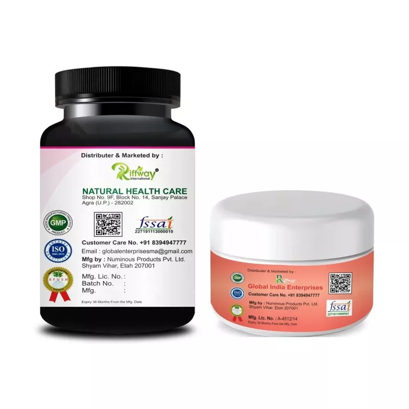 Riffway Big Bust Capsules + Big Bust Cream (60Cap + Cream 50g) (1Pack)