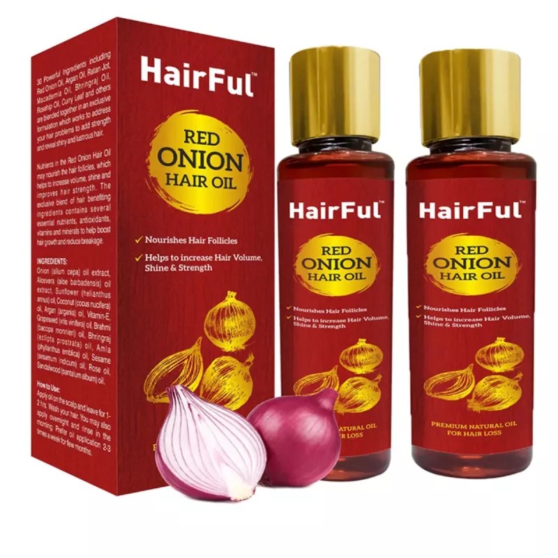 Hairful Red Onion Hair Oil (120ml, Pack of 2)
