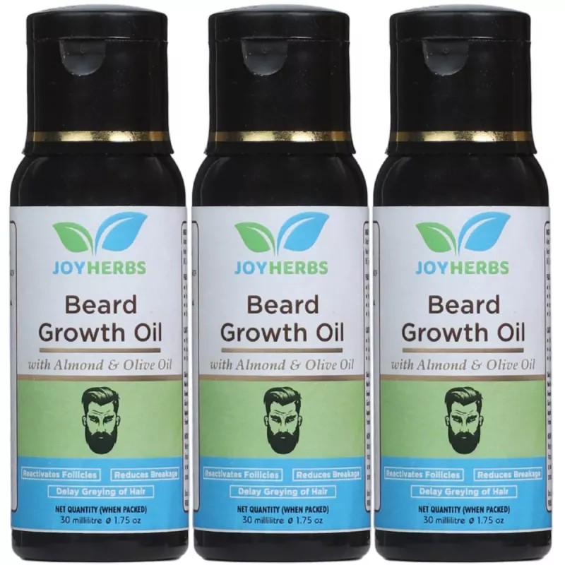 Joyherbs Beard Growth Oil (30ml, Pack of 3)