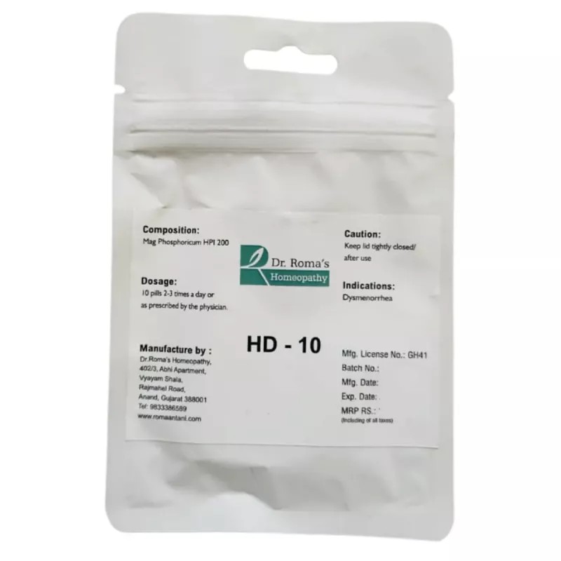 Dr Romas Homeopathy HD-10 Dysmenorrhoea (2 Bottles of 2 Dram) (16g)