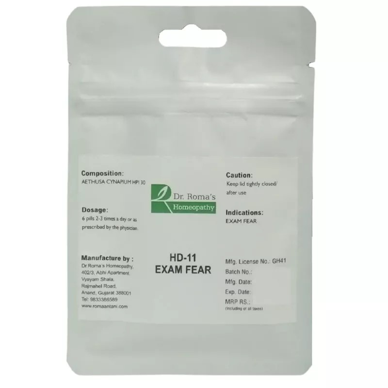Dr Romas Homeopathy HD-11 Exam Fear (2 Bottles of 2 Dram) (16g)