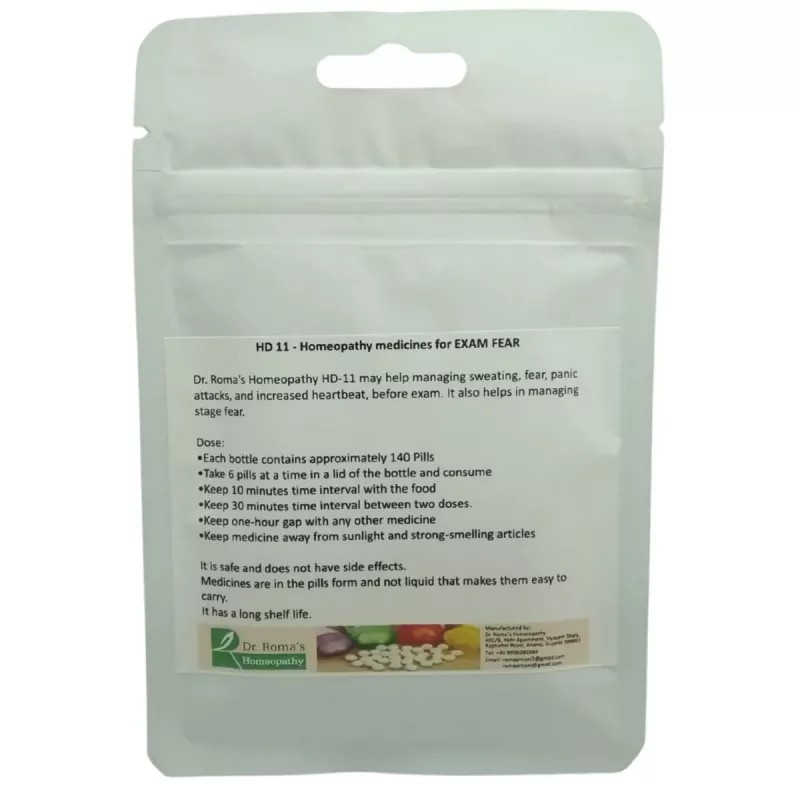 Dr Romas Homeopathy HD-11 Exam Fear (2 Bottles of 2 Dram) (16g)