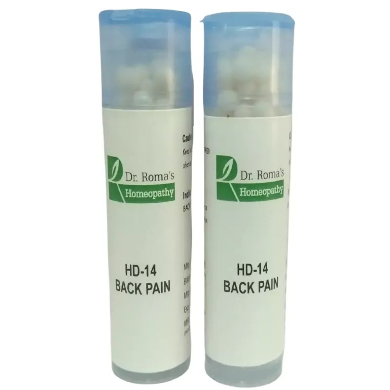 Dr Romas Homeopathy HD-14 Back Pain (2 Bottles of 2 Dram) (16g)