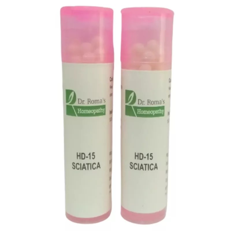 Dr Romas Homeopathy HD-15 Sciatica (Heel Pain) (2 Bottles of 2 Dram) (16g)