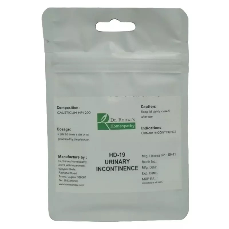 Dr Romas Homeopathy HD-19 Urinary Incontinence (2 Bottles of 2 Dram) (16g)
