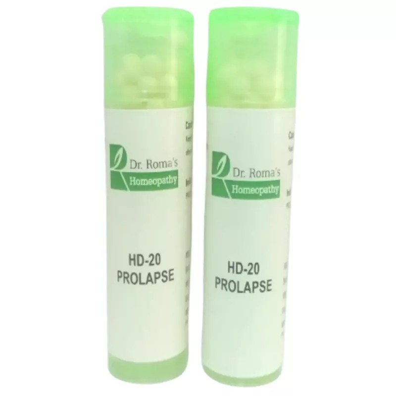 Dr Romas Homeopathy HD-20 Prolapse (2 Bottles of 2 Dram) (16g)