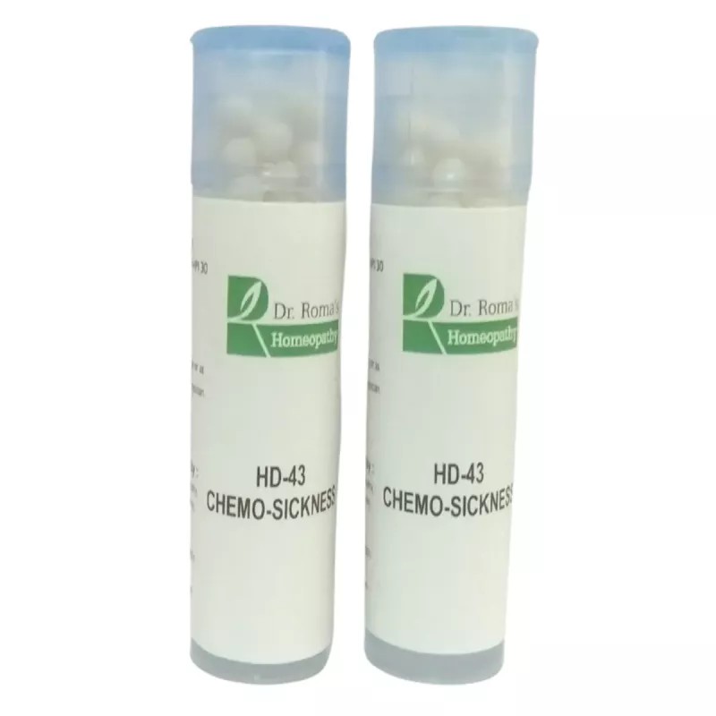 Dr Romas Homeopathy HD-43 Chemo-Sickness (2 Bottles of 2 Dram) (16g)
