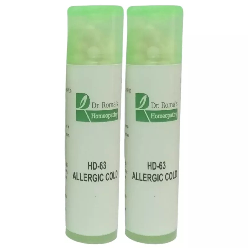 Dr Romas Homeopathy HD-63 Allergic Cold (2 Bottles of 2 Dram) (16g)