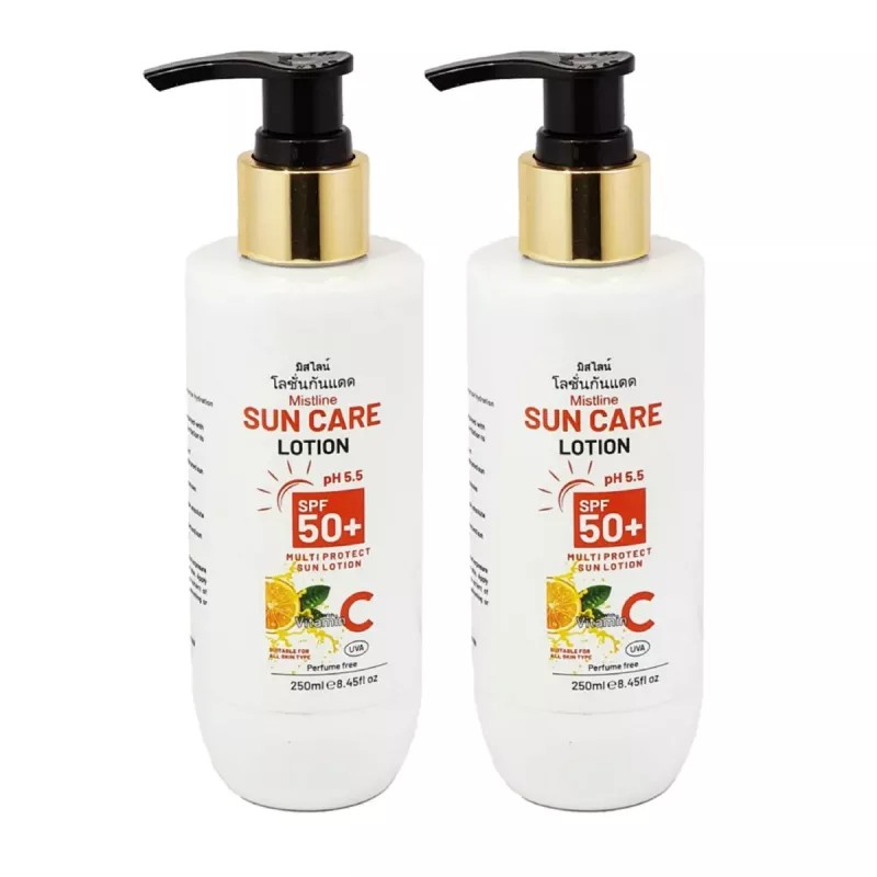 Mistline Sun Care SPF 50+ Vitamin C Lotion (250ml, Pack of 2)