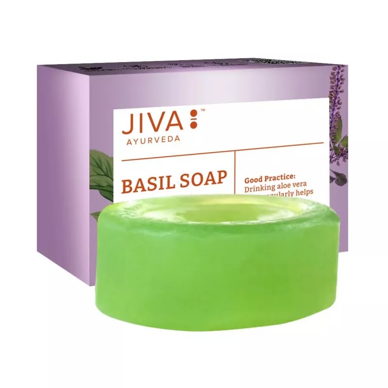 Jiva Ayurveda Basil Soap (100g, Pack of 3)