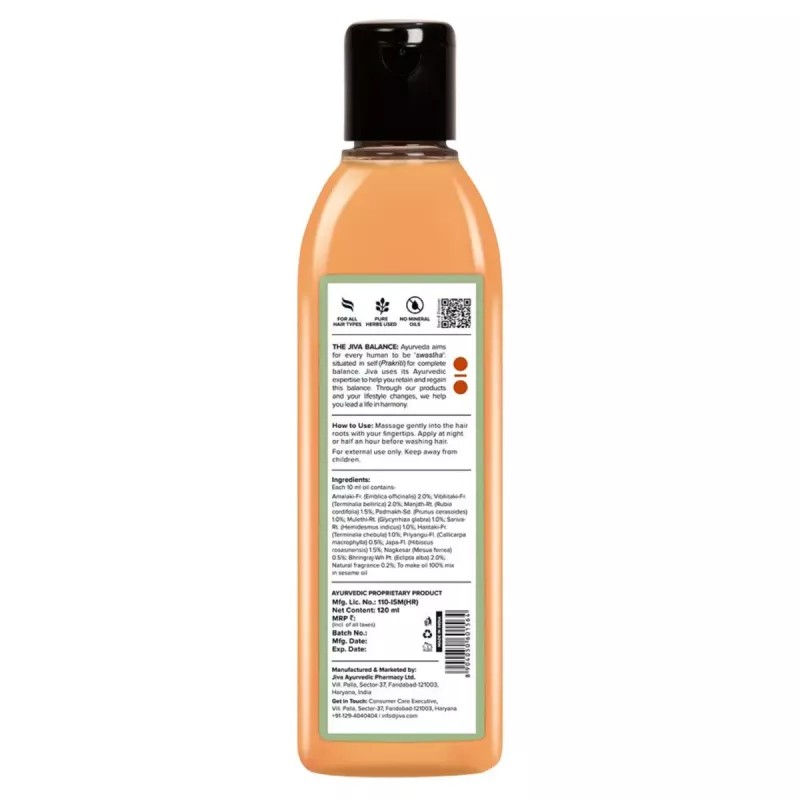 Jiva Ayurveda Bhringaraj Hair Oil (120ml, Pack of 2)