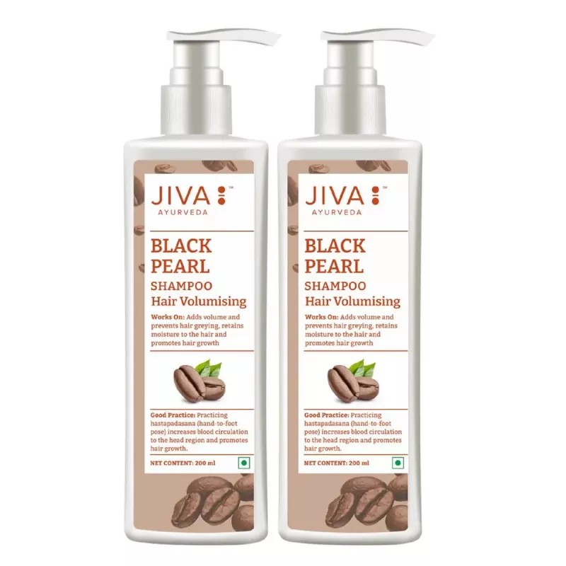Jiva Ayurveda Black Pearl Shampoo (200ml, Pack of 2)