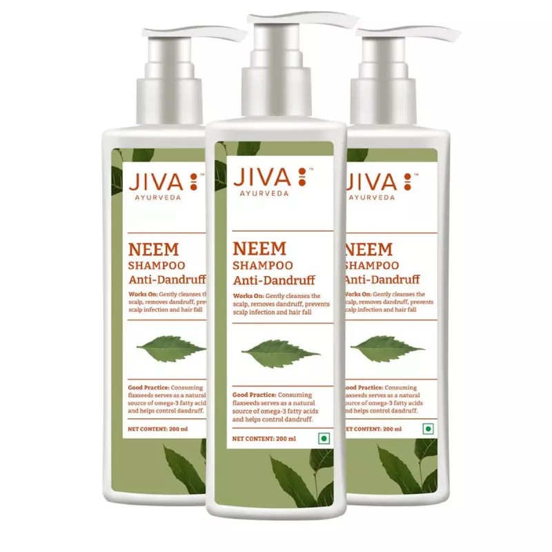 Jiva Ayurveda Neem Shampoo (200ml, Pack of 3)