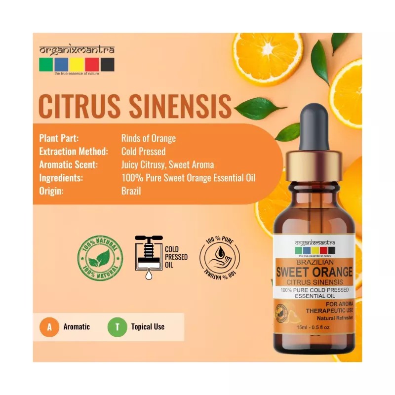 Organix Mantra Brazilian Sweet Orange Essential Oil (15ml)