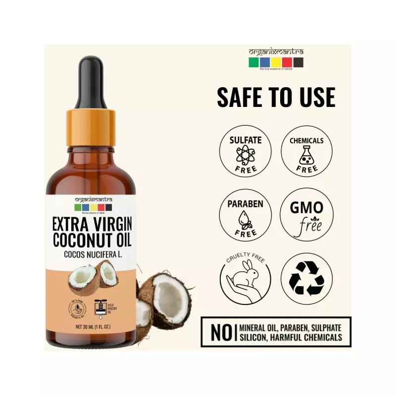 Organix Mantra Extra Virgin Coconut Oil (30ml, Pack of 2)
