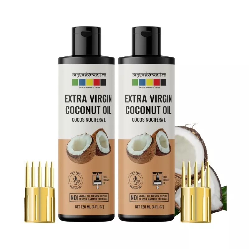 Organix Mantra Extra Virgin Coconut Oil (120ml, Pack of 2)