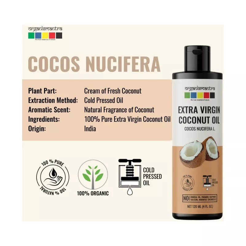 Organix Mantra Extra Virgin Coconut Oil (120ml, Pack of 2)